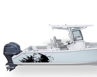 Mahi mahi Boat Sticker gráfico Calcomanías Compatible con la consola central Calcomanía de pescado dorado de pesca en barco