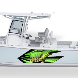 Mahi mahi Boat Decal Compatible with Center Console Boat Graphic Mahi mahi Sticker Vinyl