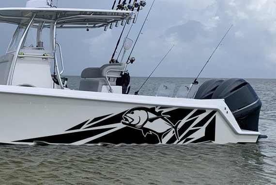 Geometric Pattern Boat Graphic Decals Compatible With Contender Boat Decal  Giant Trevally Scull Fish Sticker -  Canada