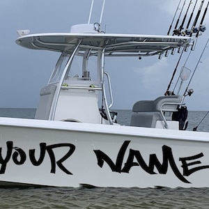 Boat Name Decal Compatible with Contender Boat Registration Number custom Sticker Vinyl