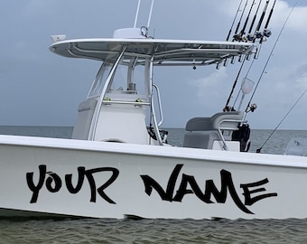 Calcomanía de nombre de barco compatible con el contendiente Número de registro de barco Vinilo de pegatina personalizada
