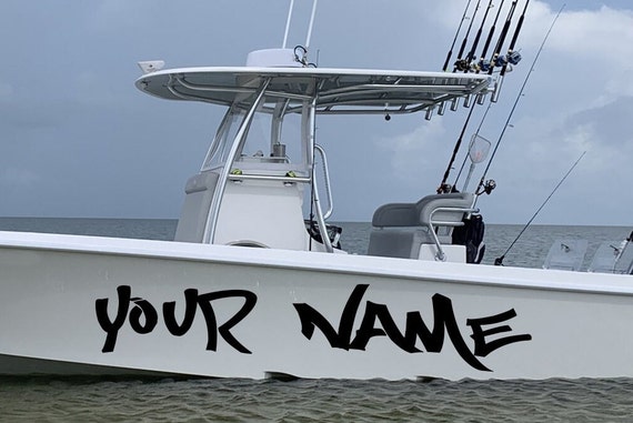 Boat Name Decal Compatible With Contender Boat Registration Number