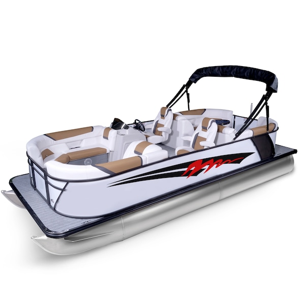Graphic Boat Decals Compatible with Pontoon Boat Open Sea Sport Stripes Sticker watersports