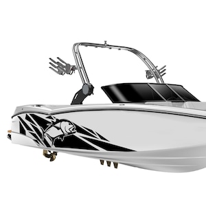 Riesen Trevally Grafik Aufkleber Kompatibel mit Schleppe SportBoot Sport Angeln GT geometrisches Muster