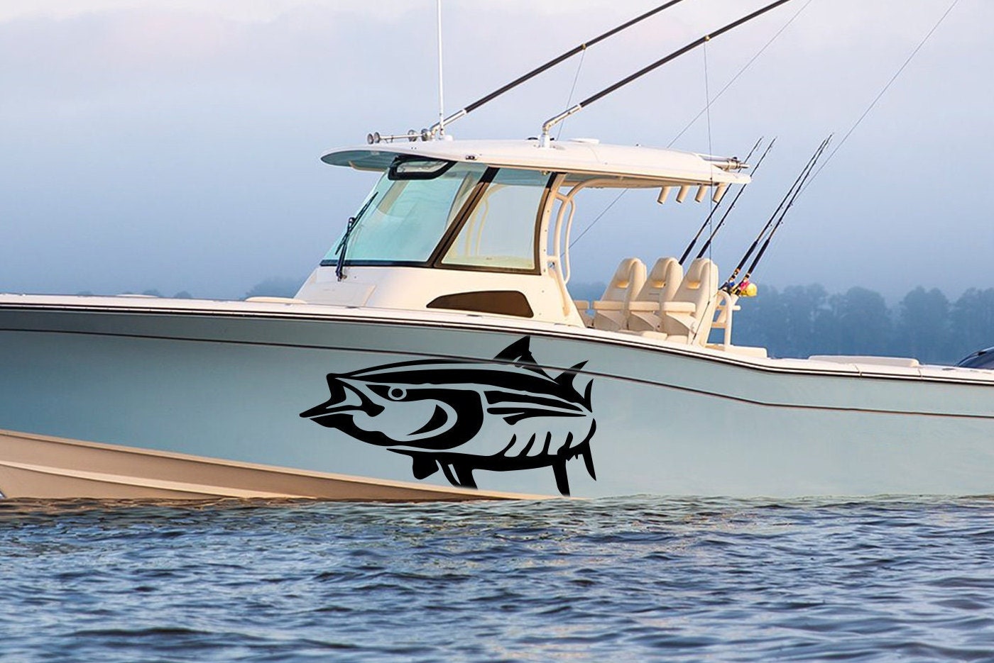 Tuna Boat Sticker Compatible With Grady-white Boat Tuna Fishing Decals  Yellowfin Bluefin Decal 