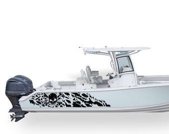 Boot Decals Scull Splash Compatibel met Middenconsole Boot piraat Sticker marine vinyl