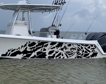 Nightmare Graphic Boat Decals Compatible with Contender Boat decal Sticker scull nightmare