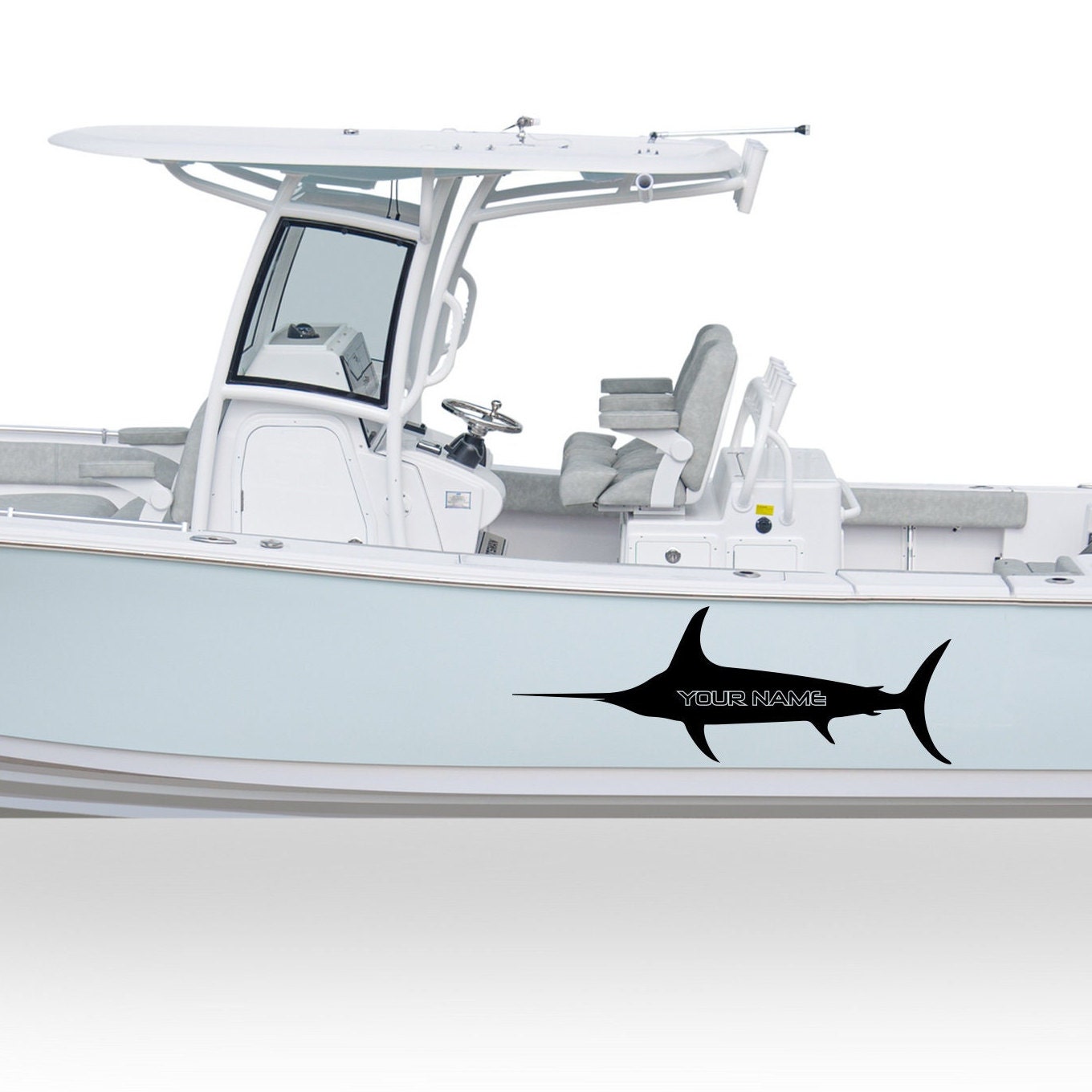 Marlin Boat Decal -  UK