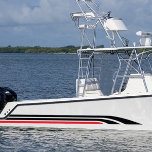 ボートデカールキット Seavee ボートスポーツ トレブルストライプ ステッカー デカール マリンに対応