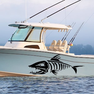 Fish Scull Graphic Boat Decals Compatible with Grady-White Boat scull Sticker decal