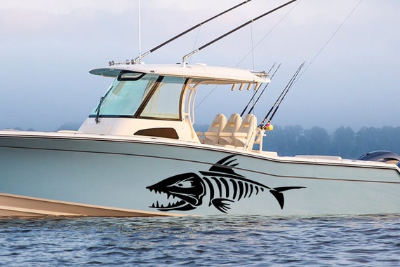 Fish Scull Graphic Boat Decals Compatible With Grady-white Boat Scull Sticker  Decal 