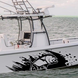 Splash Graphic Boat Sticker Compatible with Contender Boat Decals Giant Trevally graphic wrap decal