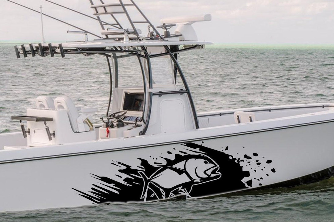 Splash Graphic Boat Sticker Compatible With Contender Boat