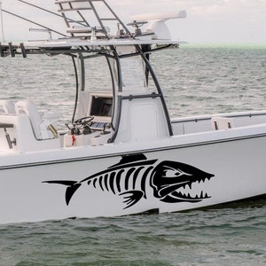 Fish Scull Graphic Boat Decals Compatible with Contender Boat scull Sticker decal