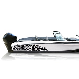 Scull Grafik Kit Boot Decals Kompatibel mit Bass Boot Splash Skelett Sticker Aufkleber