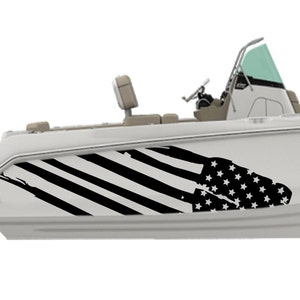 US flag Graphic Boat Decals Compatible with Boston Whaler Boat sticker decal vessel wrap