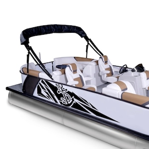 Anchor graphic Boat Sticker Compatible with Pontoon Boat marine decals geometric pattern
