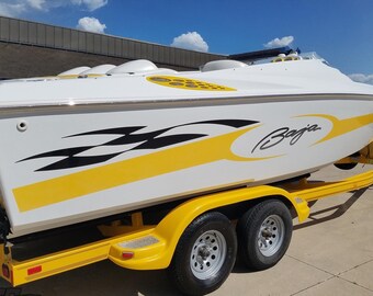 Graphic Boat Decals Compatible with Baja 25 Outlaw 1999 Bowrider Boat Sport wrap Sticker