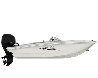 Individueller Bootsaufkleber: Wellenstreifen Marine-Vinyl-Aufkleber