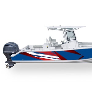 Boat Decal Compatible with Center Console Boat Racing Sticker Marine Wrap sports Boat graphic