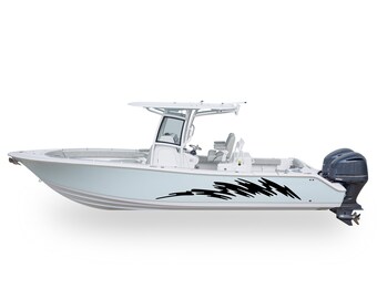 Decalcomanie per barche Grafica pennello compatibile con la console centrale Boat Sticker Splash Sport Stripes