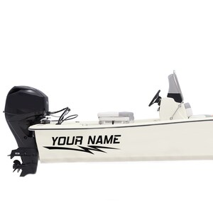 Thunder Boat Name Aufkleber Kompatibel mit Skiff Boot Registriernummer Beleuchtung Aufkleber Schriftzug Marine Vinyl