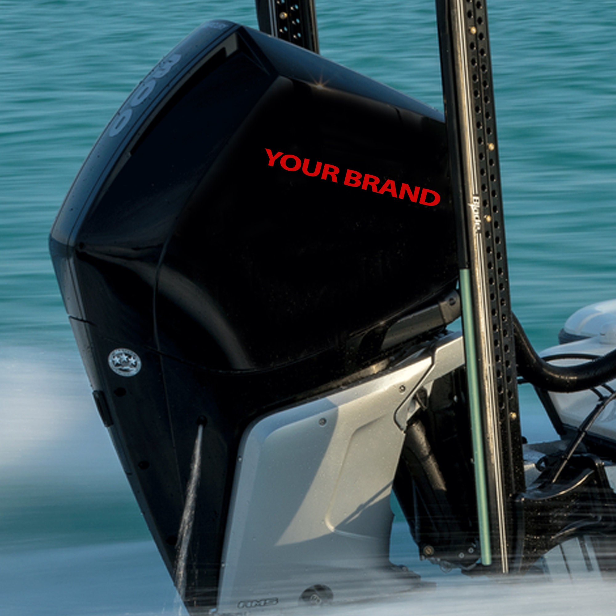 4x Boat Engine Custom Text Decals Compatible With Mercury Outboard ...