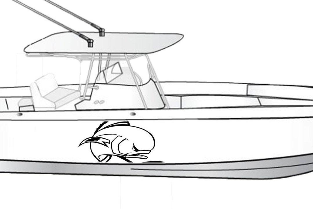 Mahi Mahi Boat Sticker Decal Compatible With Everglades Boat Dorado