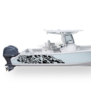 Pirate Scull Set Of Boat Decals Compatible with Center Console Boat lake fishing Sticker pirate skeleton