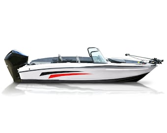 Graphic Kit Boat Decals Compatible with Bass Boat Sport Stripes Sticker Lake