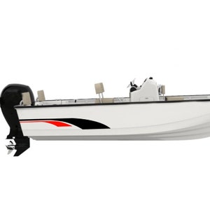 Set Of Boat Decals Compatible with Boston Whaler Montauk 190 Boat Hockey Stripes Sticker