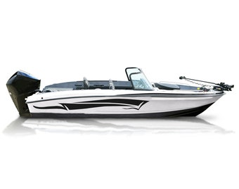 Boat Sticker Decals Compatible with Bass Boat Fishing Game Sport Stripes