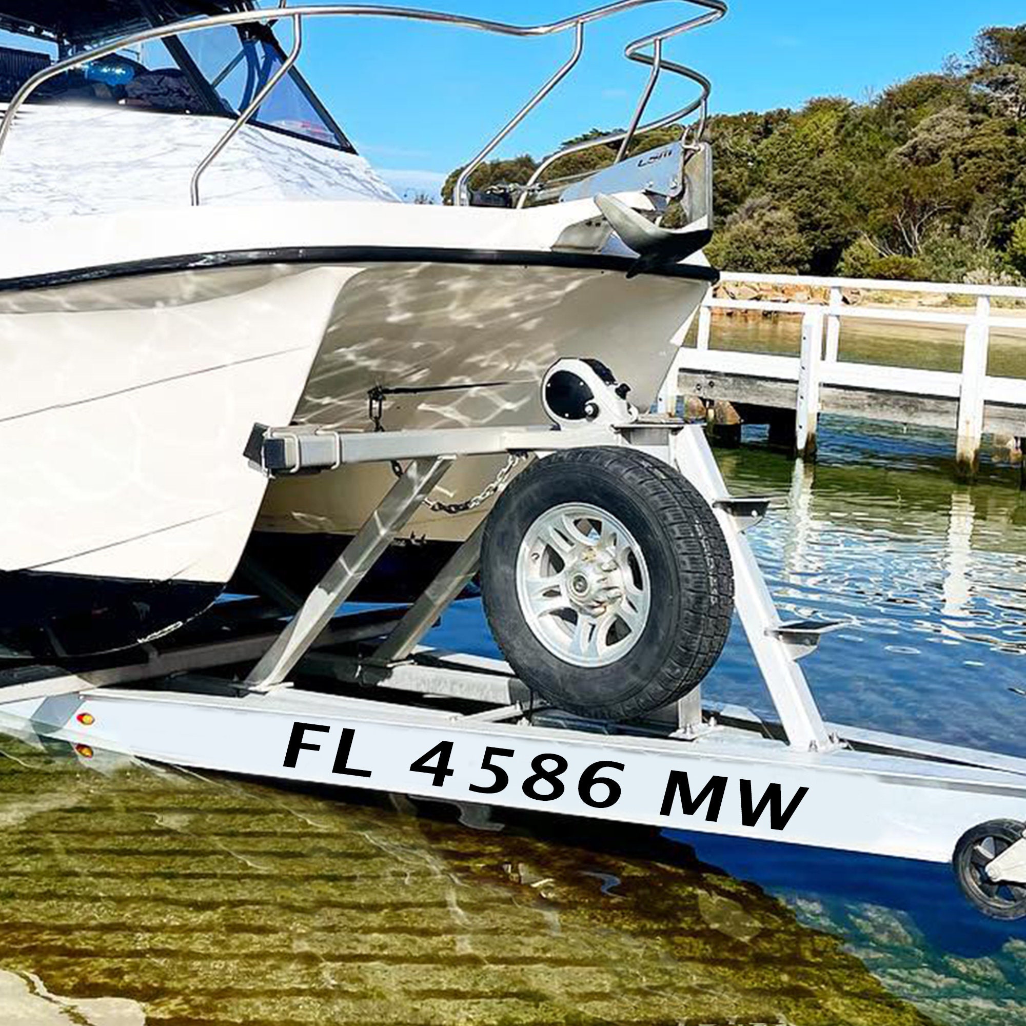 Boat Trailer Registration Number Decal Boat Trailer Etsy