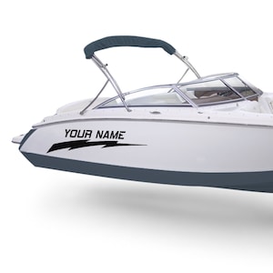 Thunder Boat Decal custom name Compatible with Bowrider Boat Registration Number lighting Sticker Lettering Vinyl Replacement marine sticker