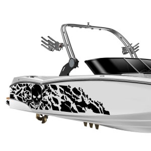 Sapphire Blue White Seabass Graphic Boat Vinyl Wrap Decal Fishing Bass  Pontoon Sea Doo Chaparral Sportsman Watercraft Etc.. Boat Wrap Decal 