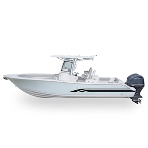 Boat Decals Kit Compatible with Center Console Boat Sport Treble Stripes Sticker Racing