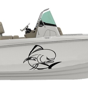 Mahi mahi Boat Sticker Decal Compatible with Boston Whaler Boat dorado Fishing decal wrap