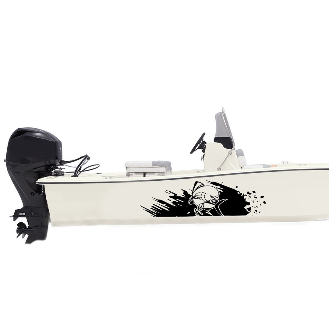 Mahi Mahi Boat Sticker Graphic Decals Compatible With Skiff Etsy