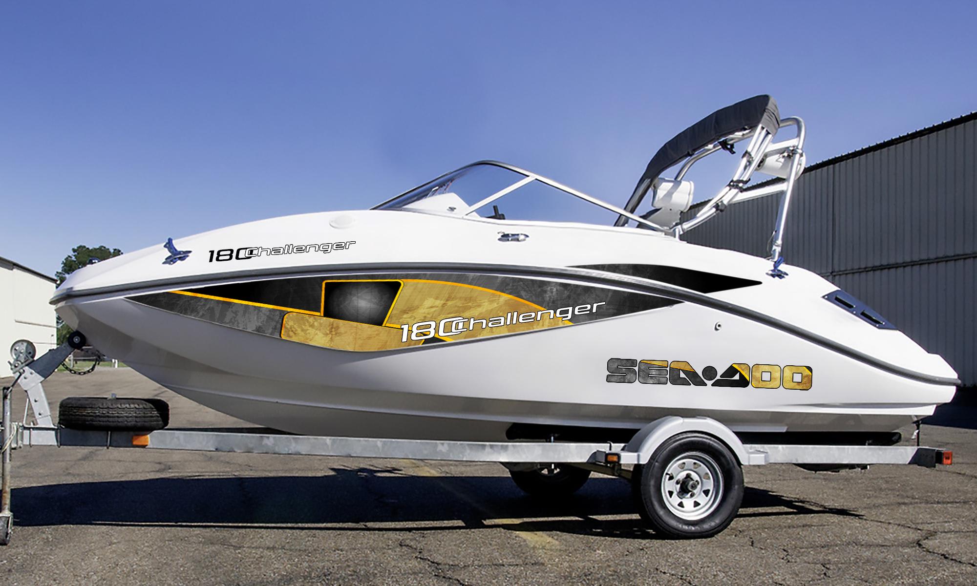 Boat Decals Compatible With SEADOO Challenger 180 : Modern Pattern