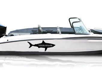 Haaienbootstickers: Sticker met aangepaste naam, sticker voor basboot