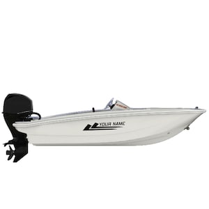 Hockey Stripes custom Boat name Decal Compatible with Boston Whaler 130 Super Sport vessel Sticker Marine