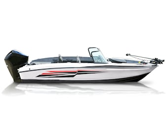 Boat Decals Kit Compatible with Bass Boat Arrow Stripes Sports Sticker Graphic