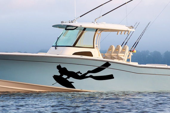 Spearfishing Graphic Boat Decals Compatible With Grady-white Boat