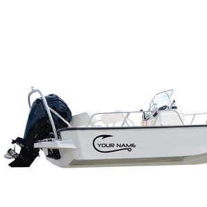 Hook Decal Compatible with Boston Whaler Montauk 170 Boat custom Name sticker Registration Number Vinyl Replacement