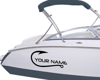 Haaksticker compatibel met Bowrider-boten, gepersonaliseerde naamsticker, registratienummersticker, unieke vinylvervanging.