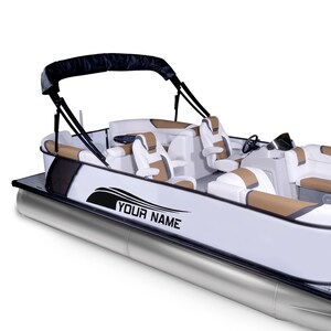Boat Decal Registration Number Compatible with Pontoon Boat Sticker Vinyl Marine Name Lettering