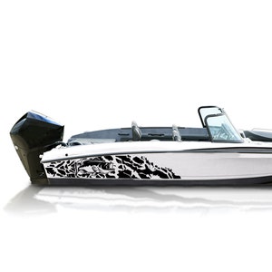 Großes Maul Bass Grafik-Boot-Aufkleber Kompatibel mit Barsch-Boot-Angeln-Abziehbild marine Vinyl-Kit