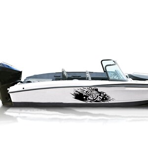 Boot Aufkleber Anker Grafik Kompatibel mit Bass Boot Marine Aufkleber Spritzer