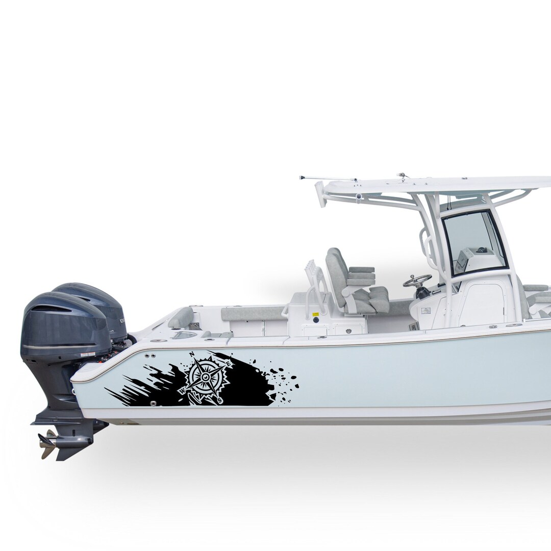 Boat Sticker Navigation Compass Graphic Decals Compatible With Center ...