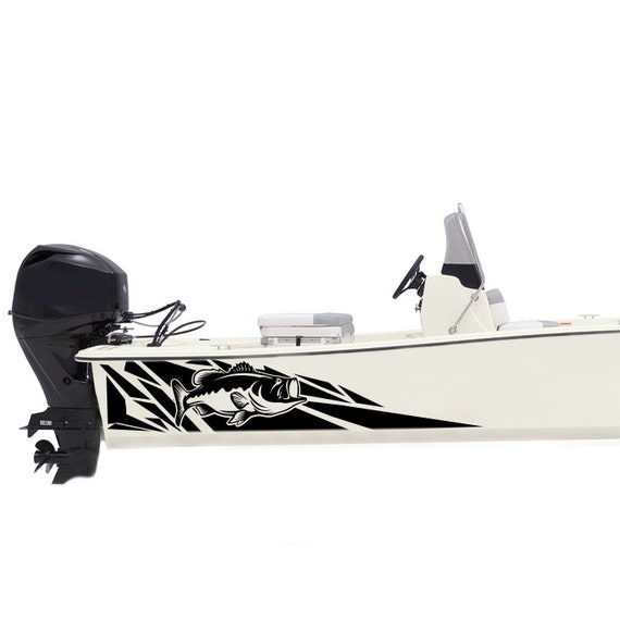 Largemouth Bass Boat Sticker Compatible With Skiff Boat Decals